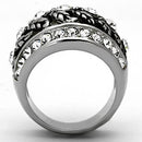 Vintage Rings TK1015 Stainless Steel Ring with Top Grade Crystal