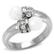 Fashion Rings For Women TK101 Stainless Steel Ring with Milky CZ