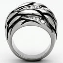 Vintage Rings TK1020 Stainless Steel Ring with Top Grade Crystal