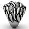 Vintage Rings TK1020 Stainless Steel Ring with Top Grade Crystal