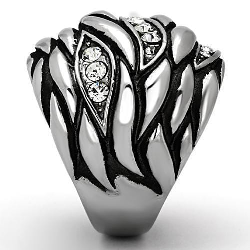 Vintage Rings TK1020 Stainless Steel Ring with Top Grade Crystal