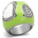 Vintage Rings TK1021 Stainless Steel Ring with Top Grade Crystal