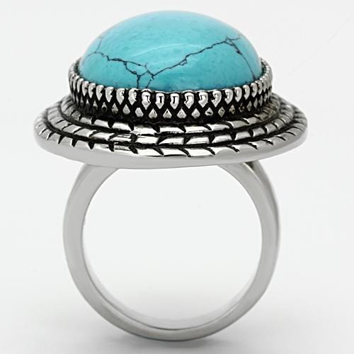 Vintage Rings TK1022 Stainless Steel Ring with Semi-Precious