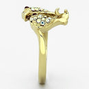 Gold Plated Rings TK1023 Gold - Stainless Steel Ring with Top Grade Crystal