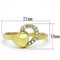 Gold Plated Rings TK1024 Gold - Stainless Steel Ring with Crystal