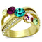 Gold Plated Rings TK1031 Gold - Stainless Steel Ring with Top Grade Crystal