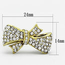 Gold Plated Rings TK1032 Gold - Stainless Steel Ring with Crystal