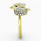 Gold Plated Rings TK1032 Gold - Stainless Steel Ring with Crystal