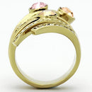 Gold Plated Rings TK1033 Gold - Stainless Steel Ring with Top Grade Crystal