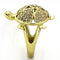 Gold Plated Rings TK1035 Gold - Stainless Steel Ring with Top Grade Crystal