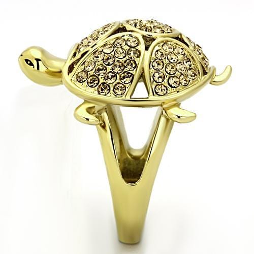 Gold Plated Rings TK1035 Gold - Stainless Steel Ring with Top Grade Crystal