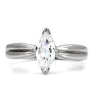 Vintage Rings TK103 Stainless Steel Ring with AAA Grade CZ