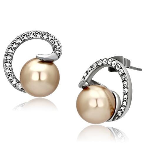 Stud Earrings For Women TK1041 Stainless Steel Earrings with Synthetic