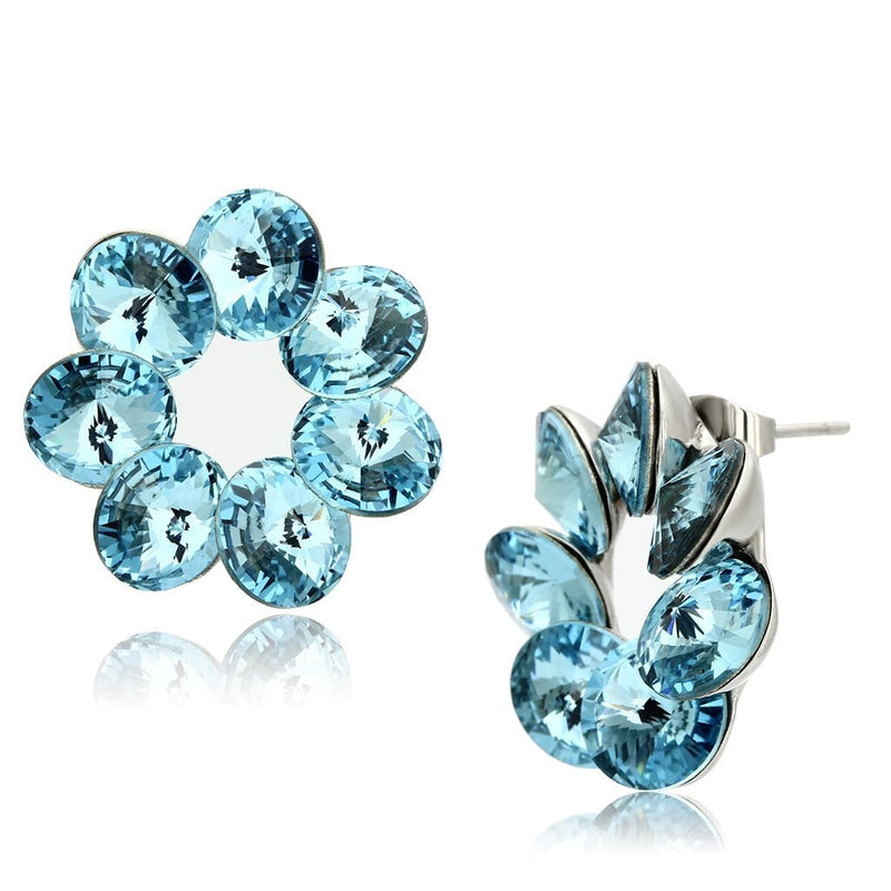 Stud Earrings For Women TK1044 Stainless Steel Earrings with Crystal