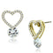 Gold Stud Earrings TK1045 Gold - Stainless Steel Earrings with CZ