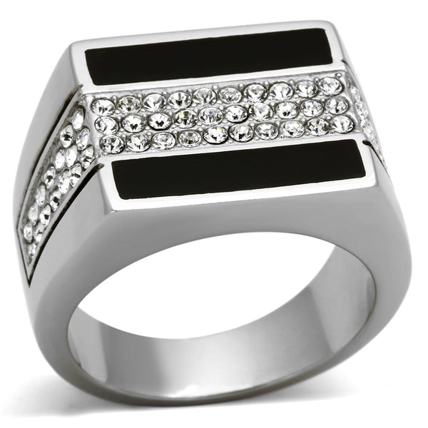 Mens Stainless Steel Rings TK1048 Stainless Steel Ring with Crystal