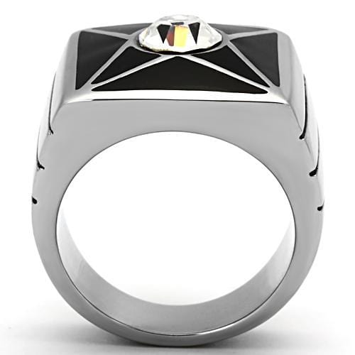 Mens Stainless Steel Rings TK1049 Stainless Steel Ring with Crystal