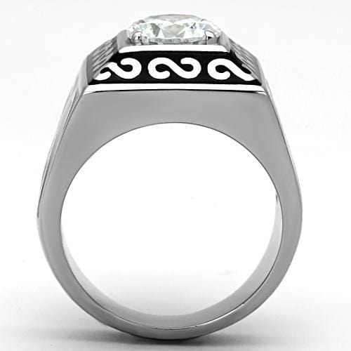 Mens Stainless Steel Rings TK1050 Stainless Steel Ring with AAA Grade CZ