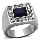 Mens Stainless Steel Rings TK1051 Stainless Steel Ring with Synthetic