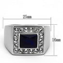 Mens Stainless Steel Rings TK1051 Stainless Steel Ring with Synthetic