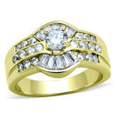 Gold Plated Rings TK10528G Gold - Stainless Steel Ring with AAA Grade CZ