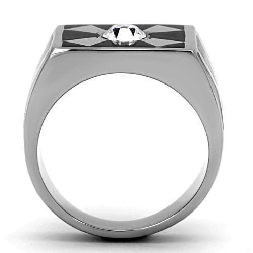 Mens Stainless Steel Rings TK1052 Stainless Steel Ring with Crystal