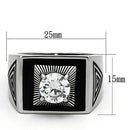 Mens Stainless Steel Rings TK1053 Stainless Steel Ring with AAA Grade CZ