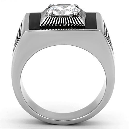 Mens Stainless Steel Rings TK1053 Stainless Steel Ring with AAA Grade CZ