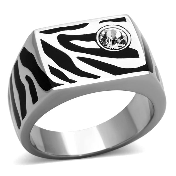 Mens Stainless Steel Rings TK1054 Stainless Steel Ring with Crystal