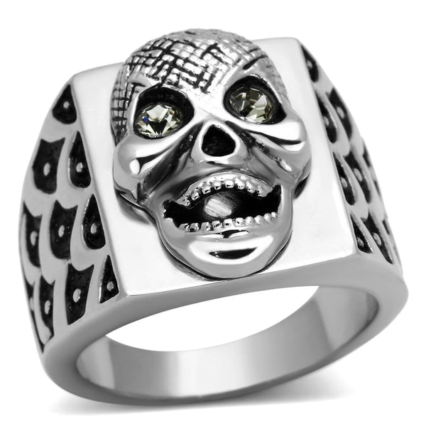 Mens Stainless Steel Rings TK1056 Stainless Steel Ring with Crystal