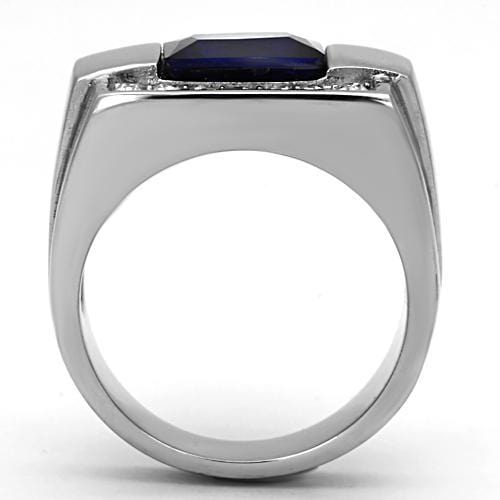 Mens Stainless Steel Rings TK1058 Stainless Steel Ring with Synthetic