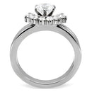 Vintage Rings TK105 Stainless Steel Ring with AAA Grade CZ