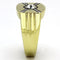 Gold Plated Rings TK1064 Two-Tone Gold - Stainless Steel Ring with Crystal