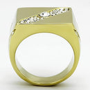 Gold Plated Rings TK1066 Gold - Stainless Steel Ring with Crystal