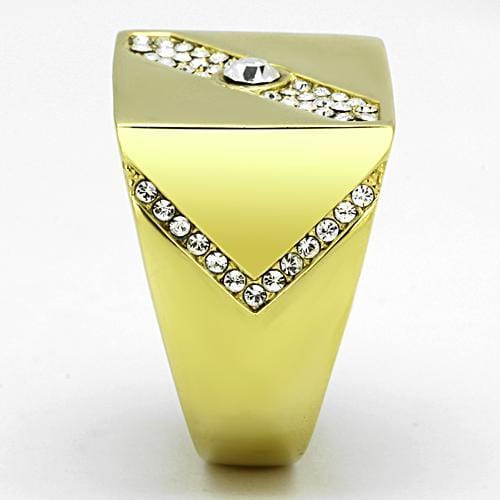 Gold Plated Rings TK1066 Gold - Stainless Steel Ring with Crystal