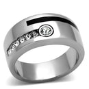 Mens Stainless Steel Rings TK1067 Stainless Steel Ring with Crystal