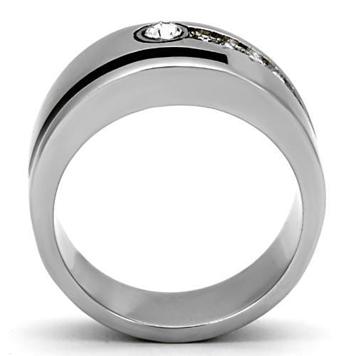 Mens Stainless Steel Rings TK1067 Stainless Steel Ring with Crystal