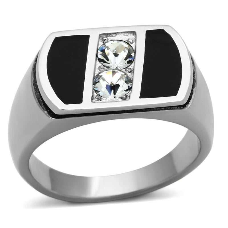 Mens Stainless Steel Rings TK1068 Stainless Steel Ring with Crystal