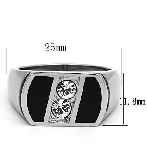 Mens Stainless Steel Rings TK1068 Stainless Steel Ring with Crystal