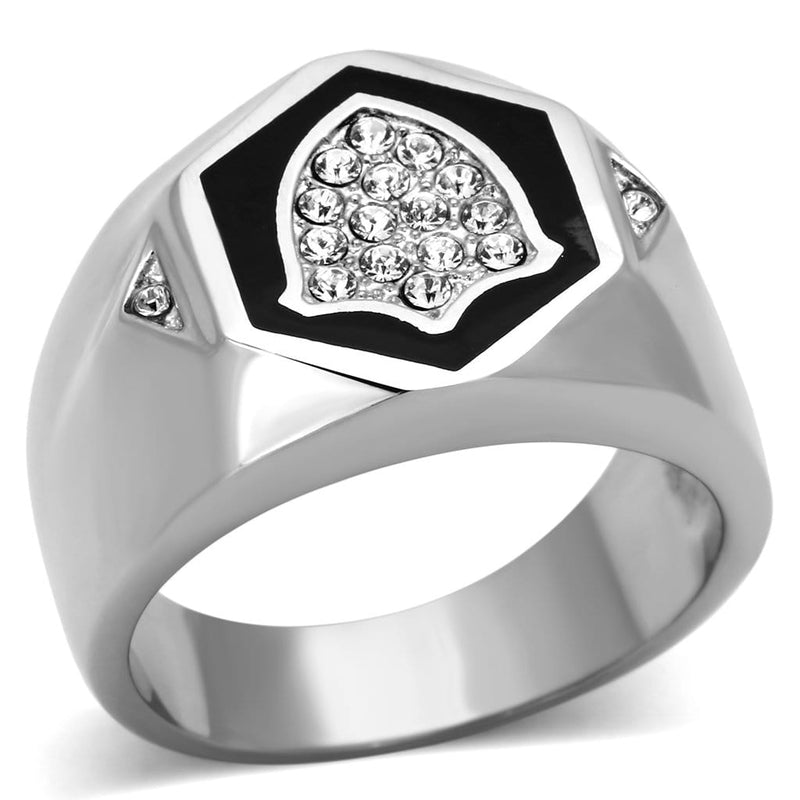 Mens Stainless Steel Rings TK1069 Stainless Steel Ring with Crystal