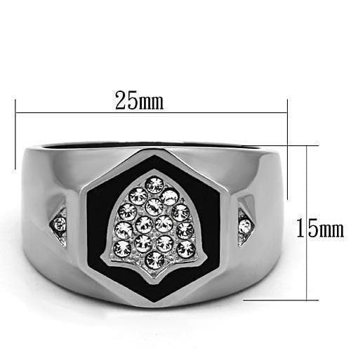 Mens Stainless Steel Rings TK1069 Stainless Steel Ring with Crystal