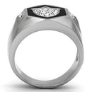 Mens Stainless Steel Rings TK1069 Stainless Steel Ring with Crystal