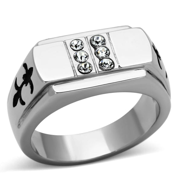 Mens Stainless Steel Rings TK1071 Stainless Steel Ring with Crystal