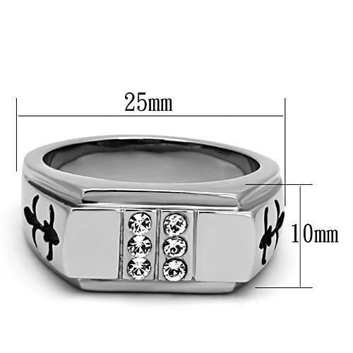 Mens Stainless Steel Rings TK1071 Stainless Steel Ring with Crystal