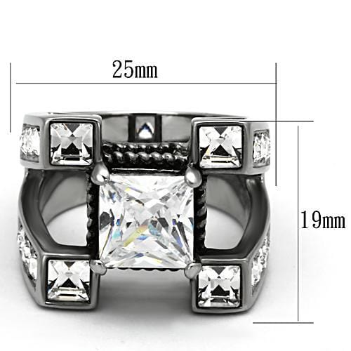 Mens Stainless Steel Rings TK1072 Stainless Steel Ring with AAA Grade CZ