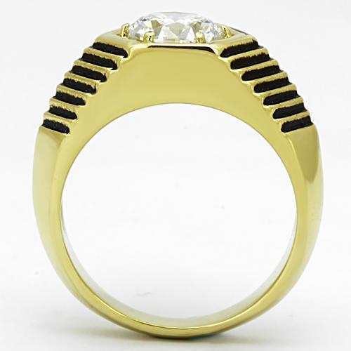 Gold Plated Rings TK1076 Gold - Stainless Steel Ring with AAA Grade CZ