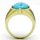 Gold Plated Rings TK1077 Gold - Stainless Steel Ring with Synthetic