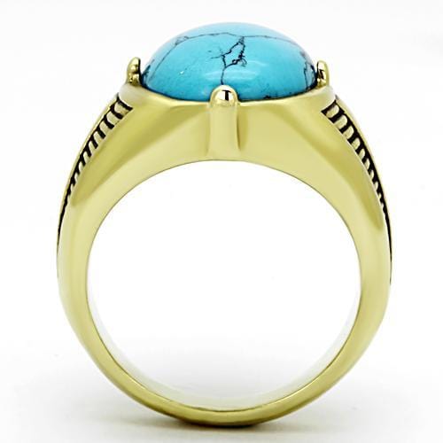 Gold Plated Rings TK1077 Gold - Stainless Steel Ring with Synthetic