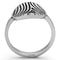 Fashion Rings For Women TK1078 Stainless Steel Ring with Epoxy in Jet