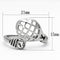 Vintage Rings TK1083 Stainless Steel Ring with Top Grade Crystal